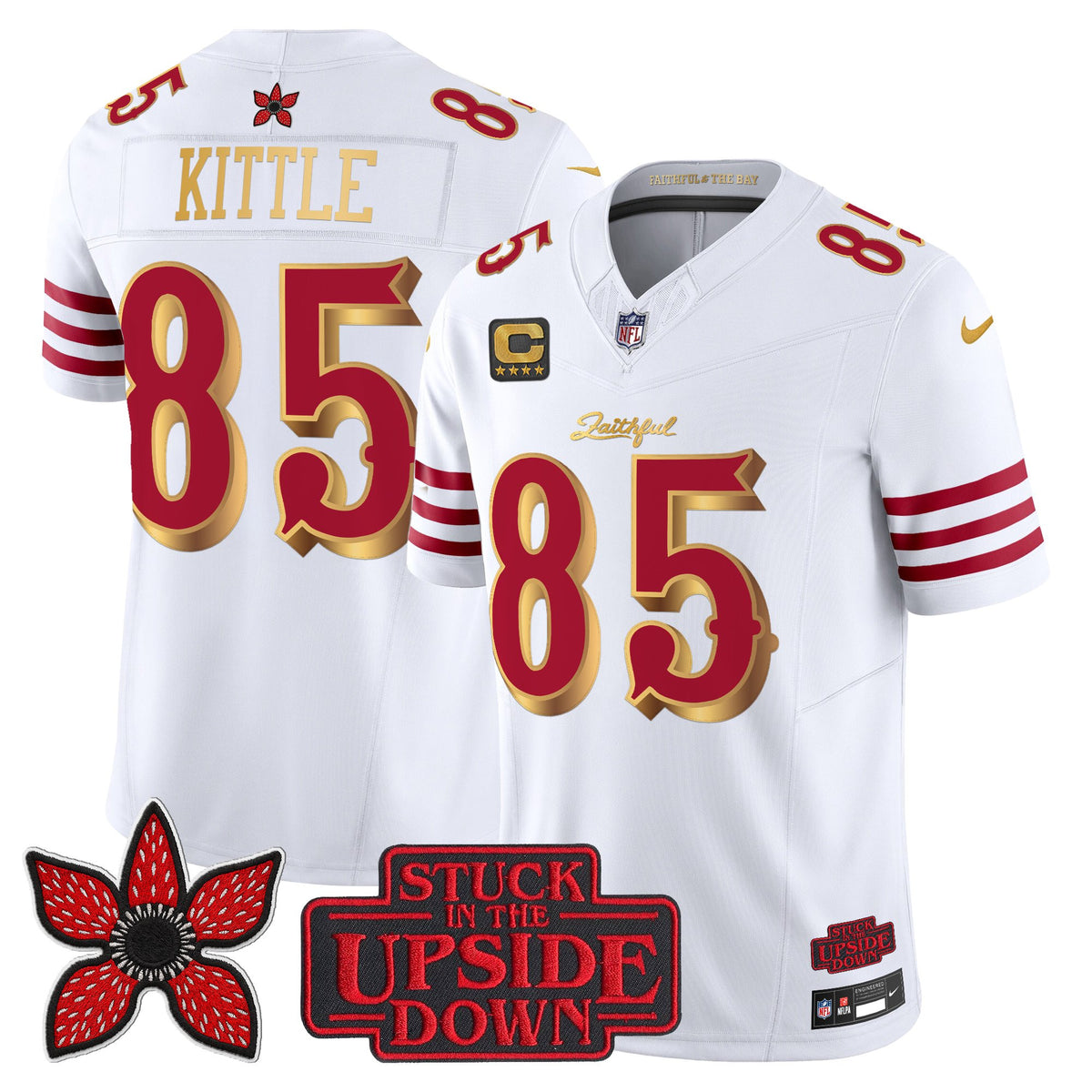 Men's San Francisco 49ers 'Rivalries x Stranger Things' Vapor Limited Jersey - All Stitched