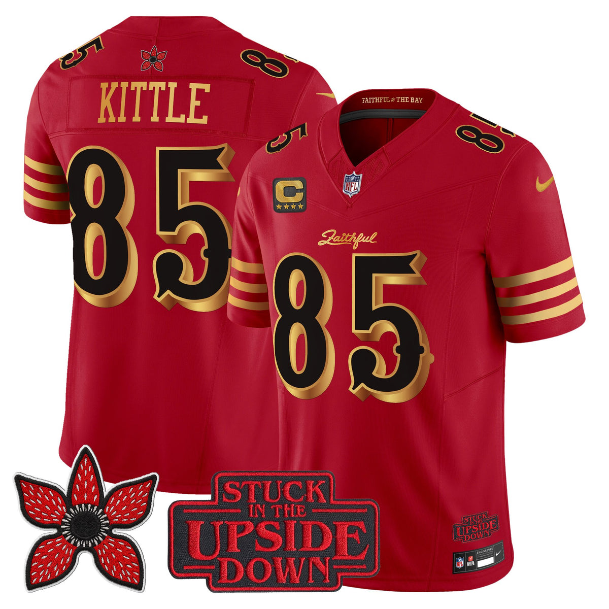Men's San Francisco 49ers 'Rivalries x Stranger Things' Vapor Limited Jersey - All Stitched
