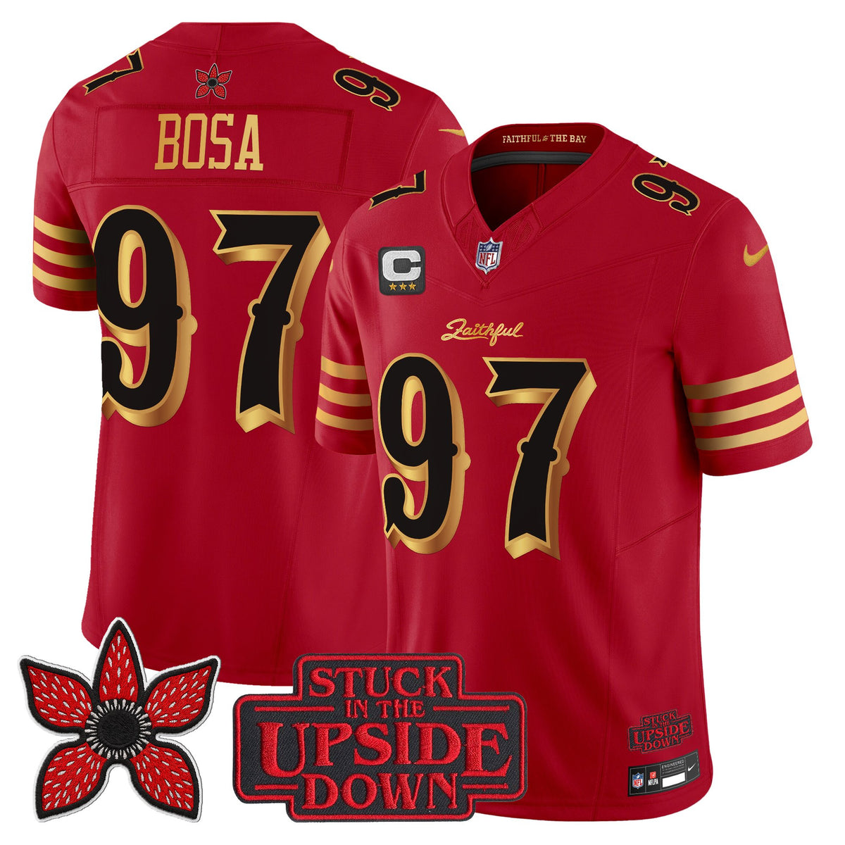 Men's San Francisco 49ers 'Rivalries x Stranger Things' Vapor Limited Jersey - All Stitched