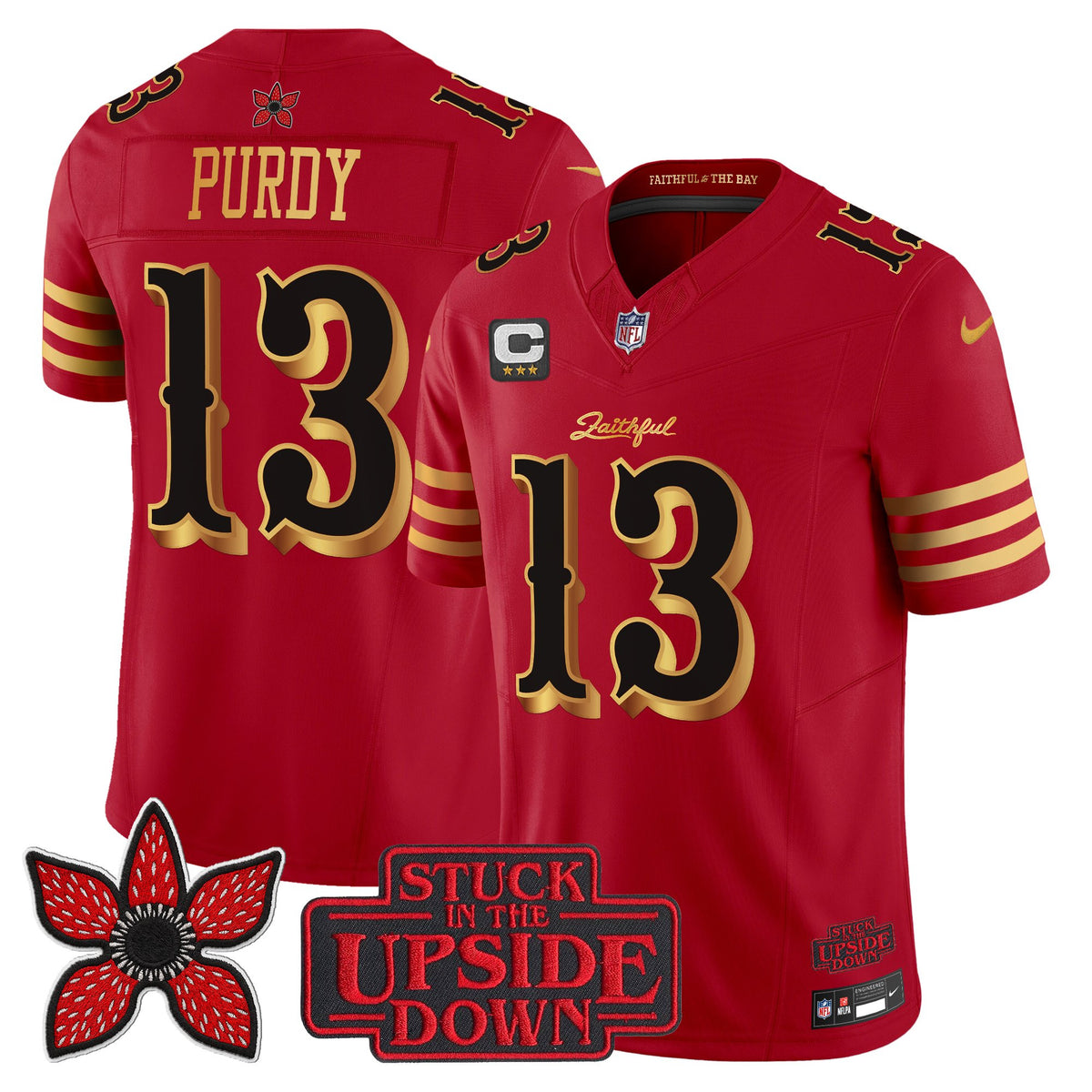Men's San Francisco 49ers 'Rivalries x Stranger Things' Vapor Limited Jersey - All Stitched