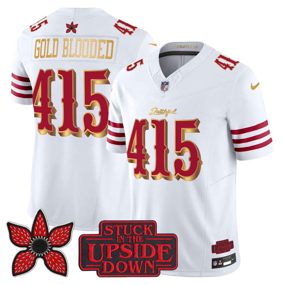 Men's San Francisco 49ers 'Rivalries x Stranger Things' Vapor Limited Jersey - All Stitched