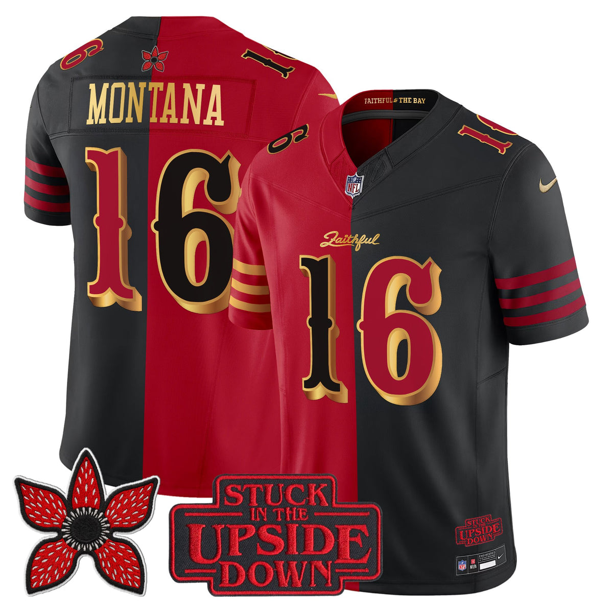 Men's San Francisco 49ers 'Rivalries x Stranger Things' Vapor Limited Jersey - All Stitched