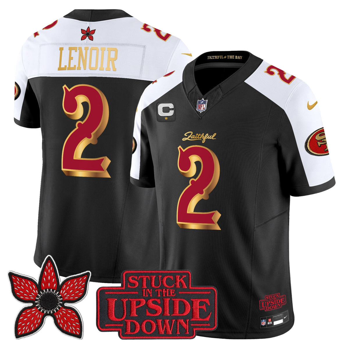 Men's San Francisco 49ers 'Rivalries x Stranger Things' Vapor Limited Jersey - All Stitched