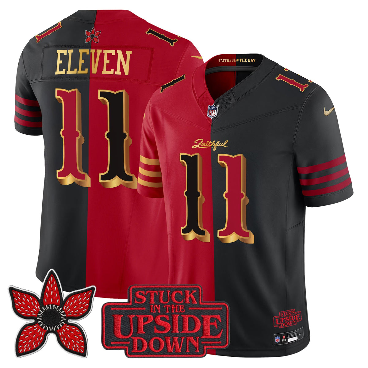 Men's San Francisco 49ers 'Rivalries x Stranger Things' Vapor Limited Jersey - All Stitched
