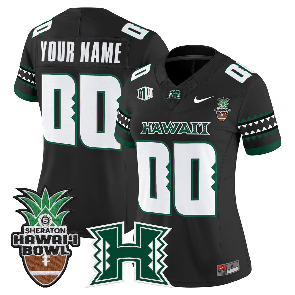 Hawai'i Rainbow Warriors 2025 Hawai'i Bowl Vapor Limited Custom Jersey - All Stitched