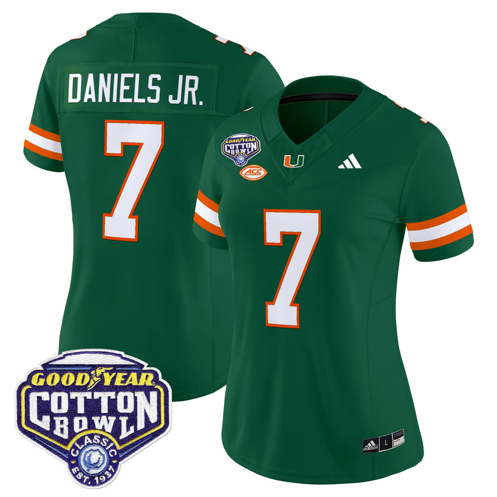 Women's Miami Hurricanes 2025 Cotton Bowl Vapor Limited Jersey - All Stitched