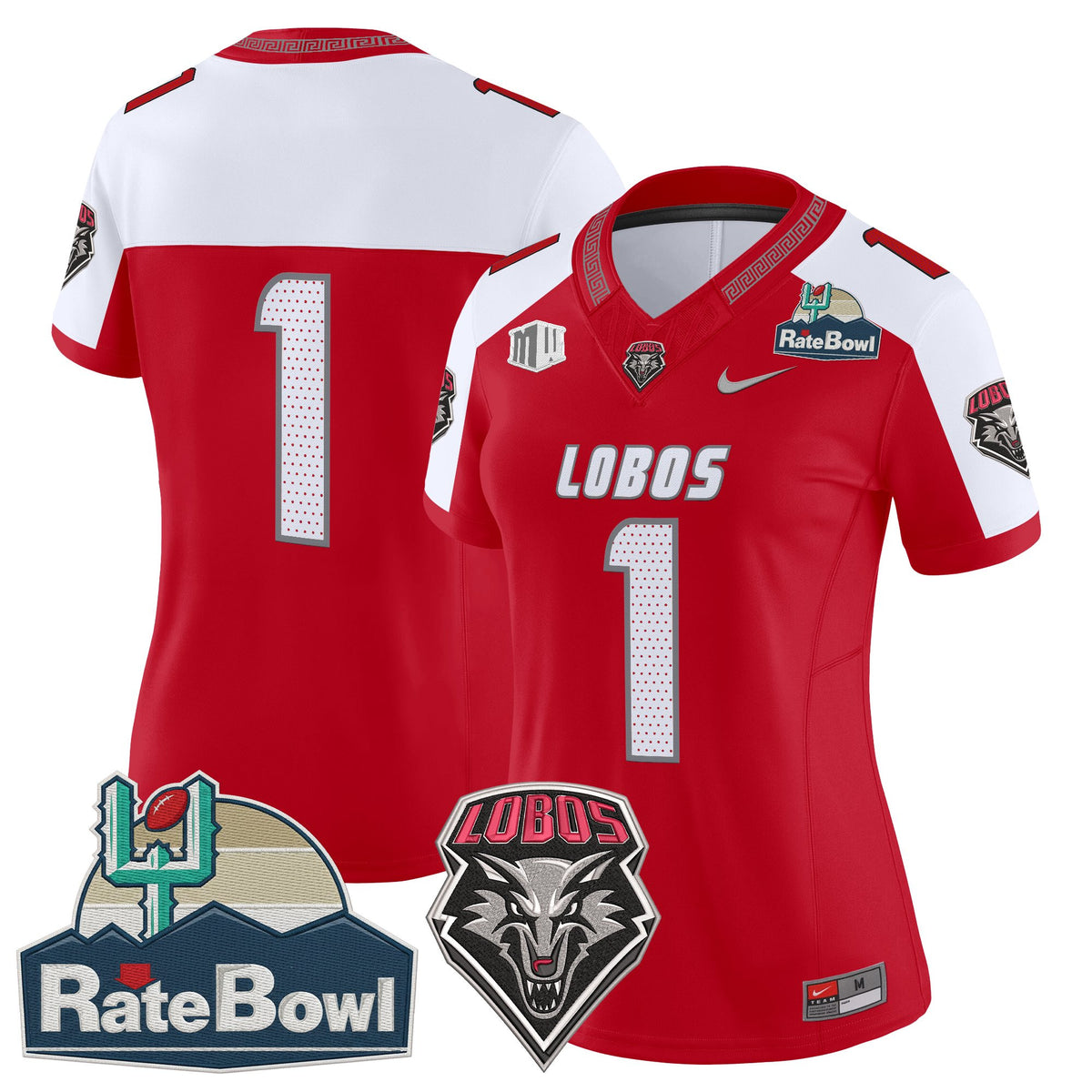 Women's New Mexico Lobos 2025 Rate Bowl Vapor Limited Jersey - All Stitched