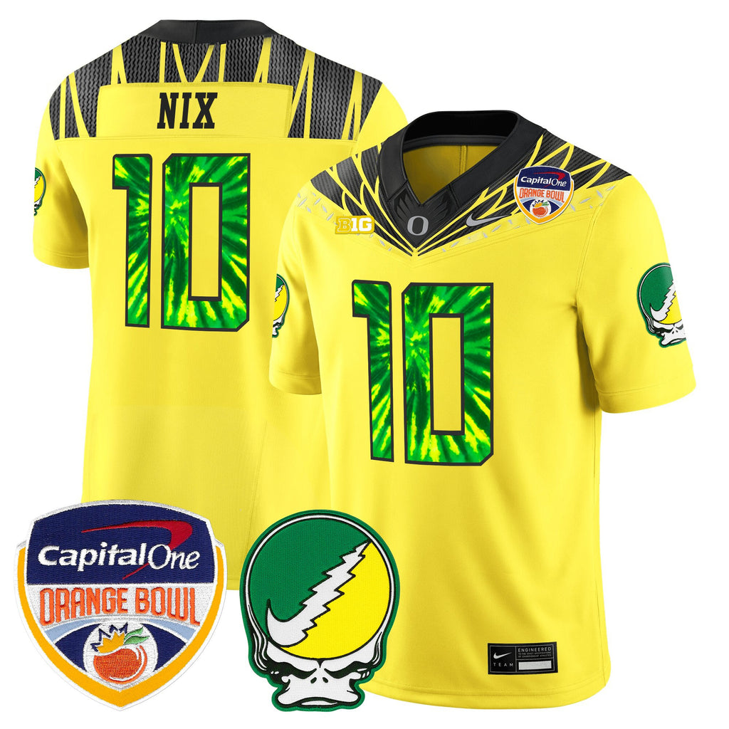 Men's Oregon Ducks "Grateful Ducks" Vapor Limited Jersey - 2025/26 Orange Bowl Patch - All Stitched