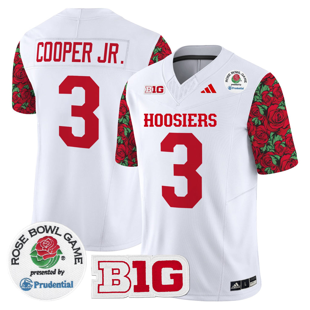 Men's Indiana Hoosiers 2025 Rose Bowl Pattern Vapor Limited Jersey - Stitched