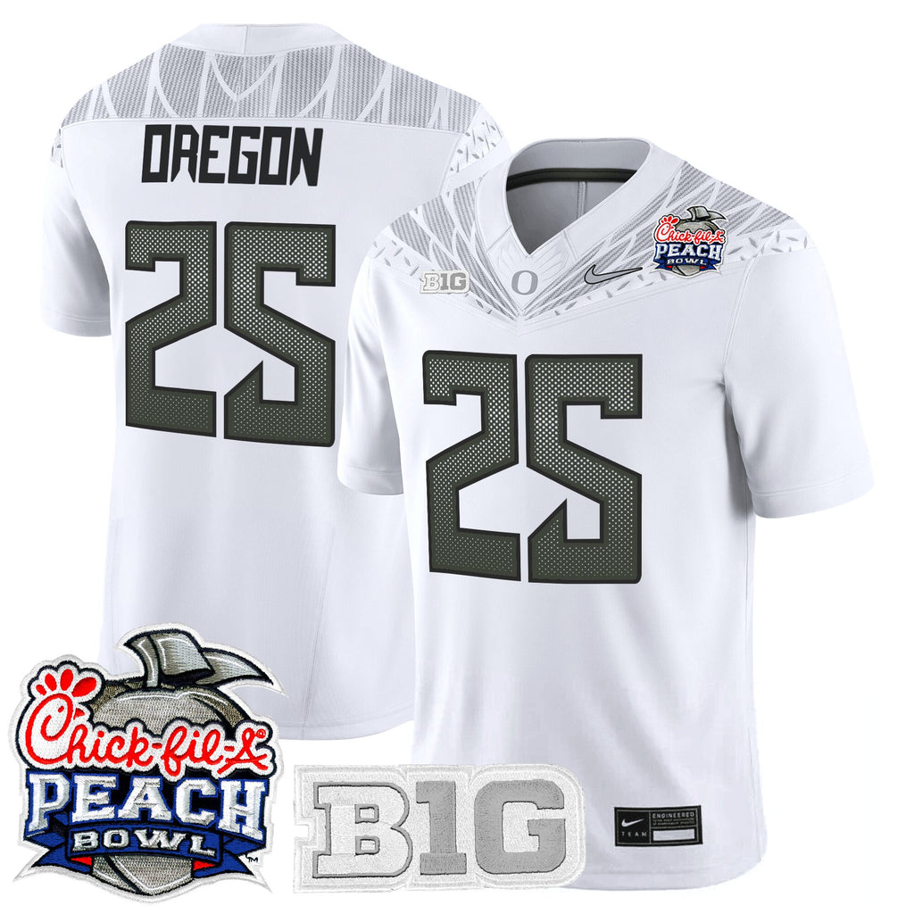 Men's Oregon Ducks 2026 Peach Bowl Vapor Limited Jersey - All Stitched
