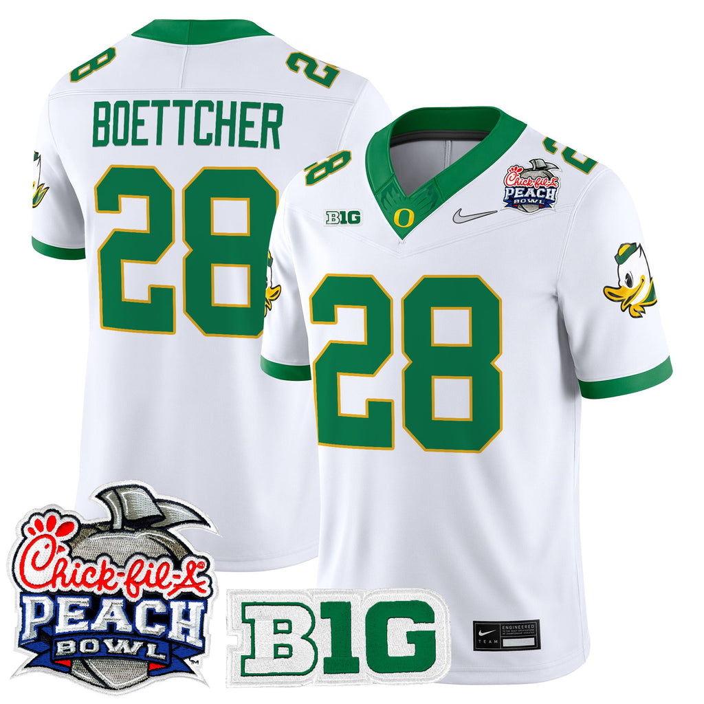 Men's Oregon Ducks 2026 Peach Bowl Vapor Limited Jersey - All Stitched
