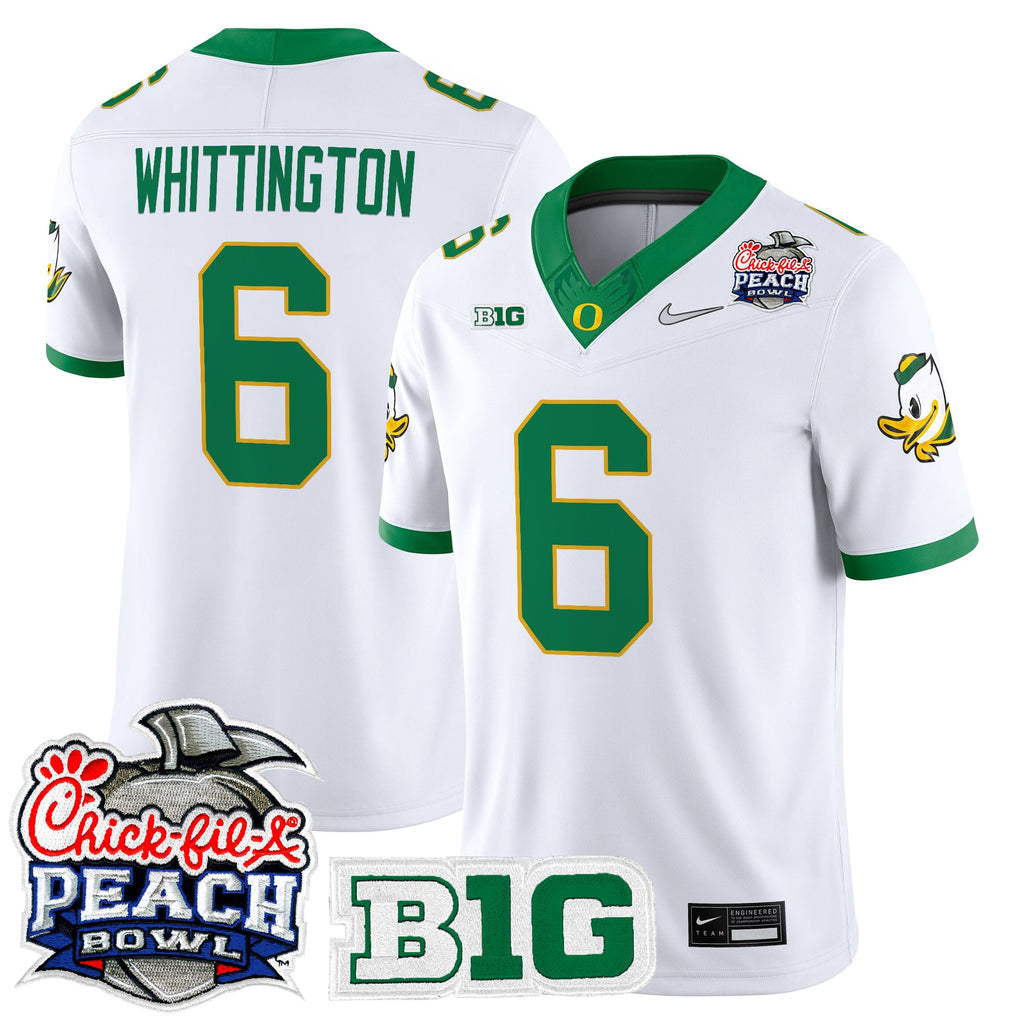 Men's Oregon Ducks 2026 Peach Bowl Vapor Limited Jersey - All Stitched