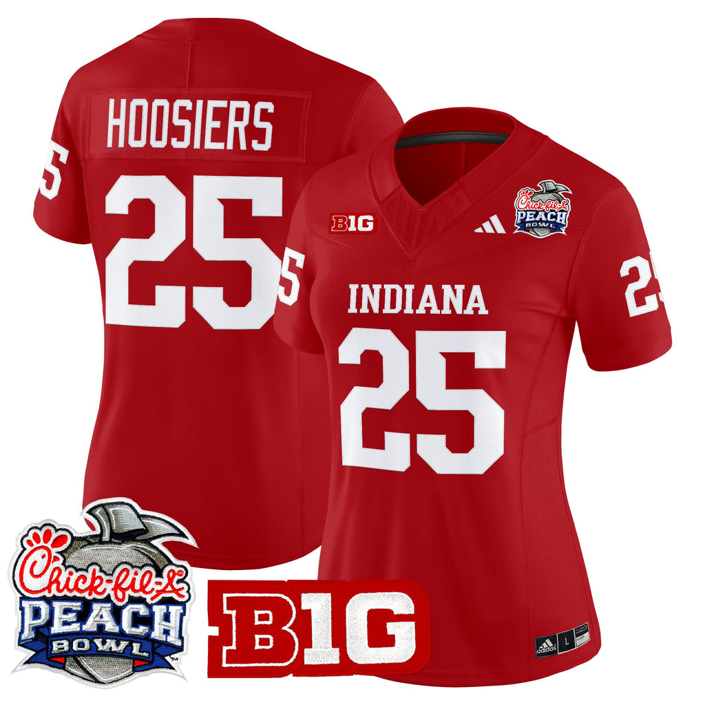 Women's Indiana Hoosiers 2026 Peach Bowl Vapor Limited Jersey - All Stitched
