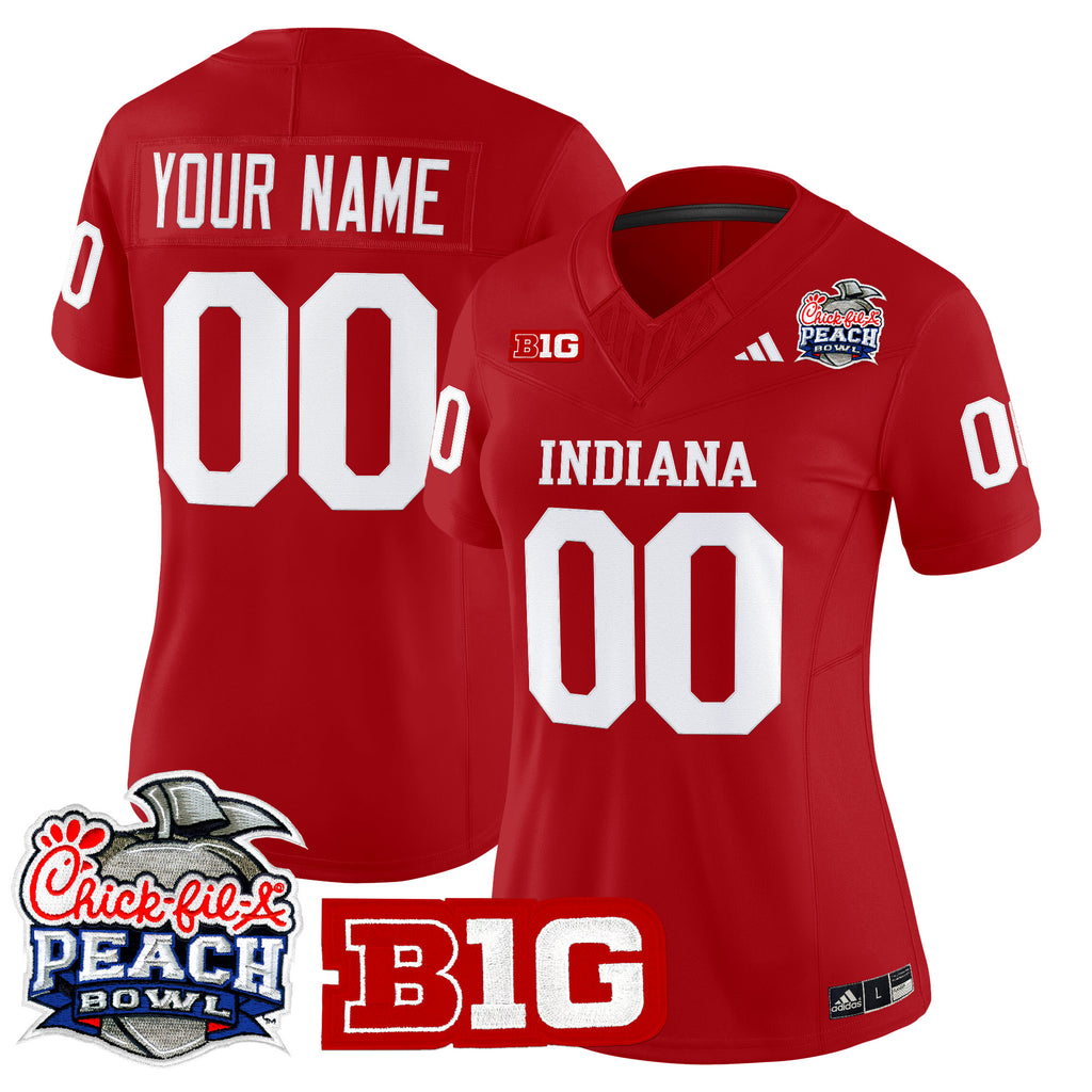 Indiana Hoosiers 2026 Peach Bowl Vapor Limited Custom Jersey - All Stitched