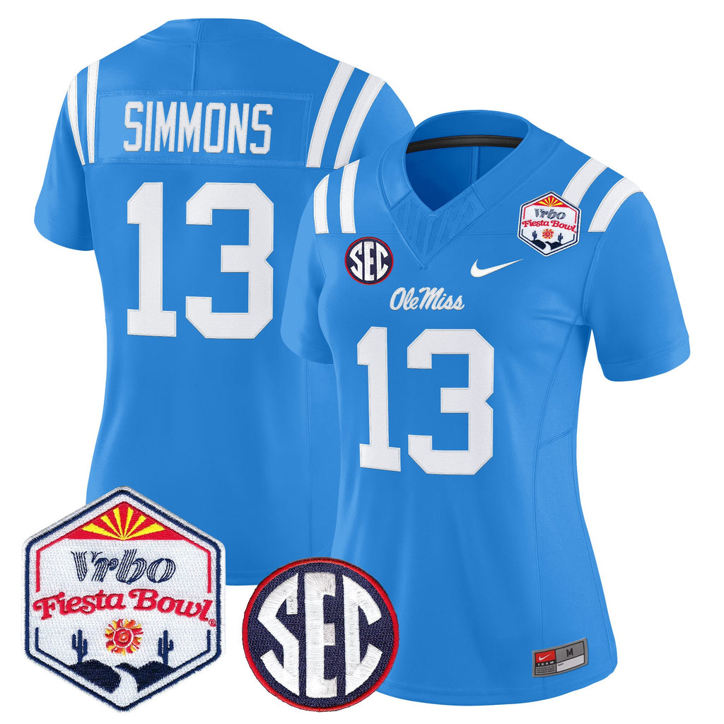Women's Ole Miss Rebels 2026 The Fiesta Bowl Vapor Limited Jersey - All Stitched