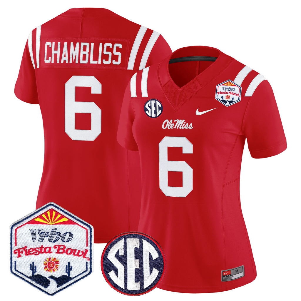 Women's Ole Miss Rebels 2026 The Fiesta Bowl Vapor Limited Jersey - All Stitched
