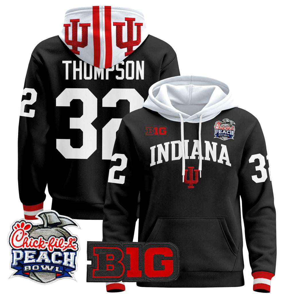 Men's Indiana Hoosiers 2026 Peach Bowl Premium Pullover Hoodie - All Stitched