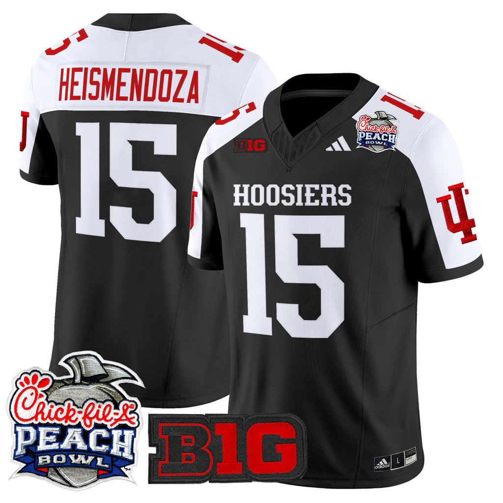 #15 Heismendoza Indiana Hoosiers 2026 Peach Bowl Vapor Limited Jersey - All Stitched