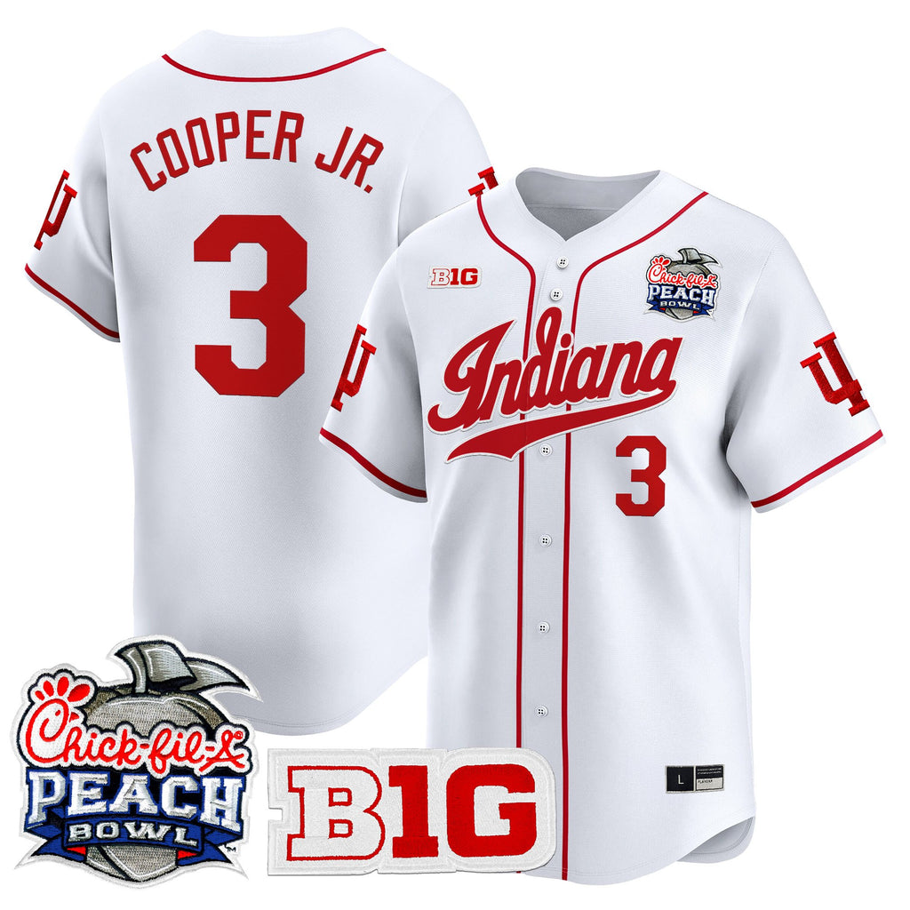 Men's Indiana Hoosiers 2026 Peach Bowl Vapor Baseball Jersey - All Stitched