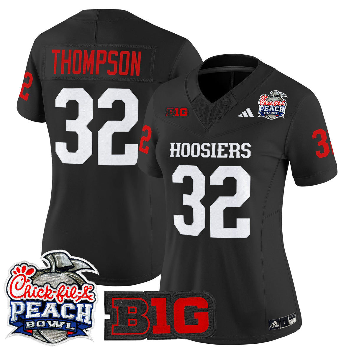 Women's Indiana Hoosiers 2026 Peach Bowl Vapor Limited Jersey V2 - All Stitched