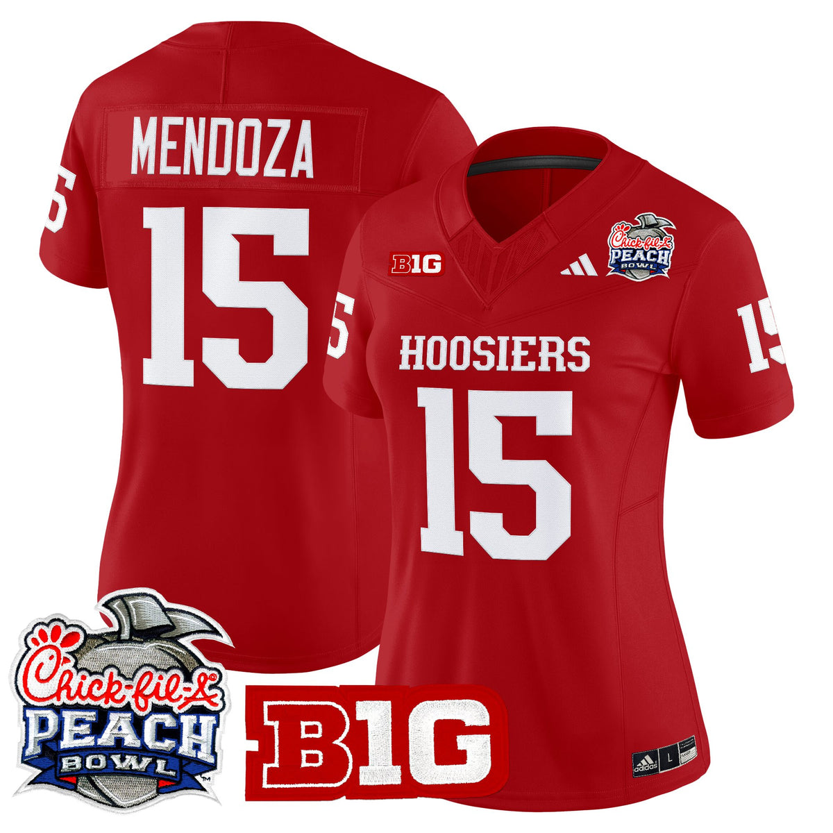 Women's Indiana Hoosiers 2026 Peach Bowl Vapor Limited Jersey V2 - All Stitched