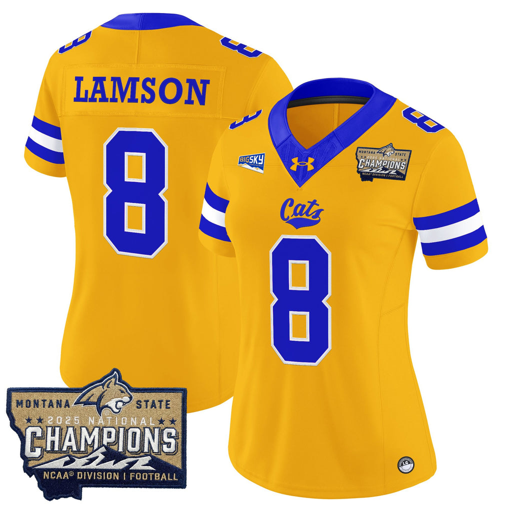 Women's Montana State Bobcats 2025 National Champions Vapor Limited Jersey - All Stitched