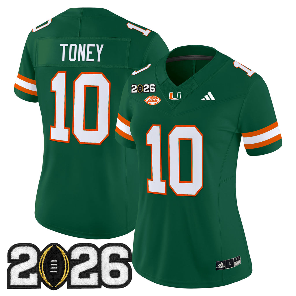 Women's Miami Hurricanes 2026 CFP Final Patch Vapor Limited Jersey - All Stitched