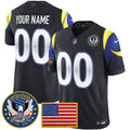 Los Angeles Rams 2025 "United States 250th Anniversary Patch" Vapor Limited Custom Jersey - All Stitched