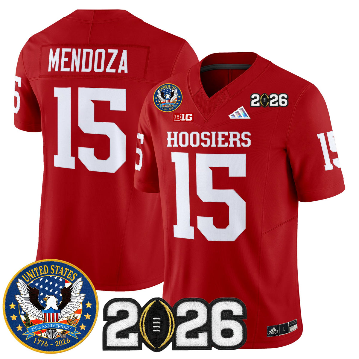 Men's Indiana Hoosiers "United States 250th Anniversary Patch" Vapor Limited Jersey - All Stitched