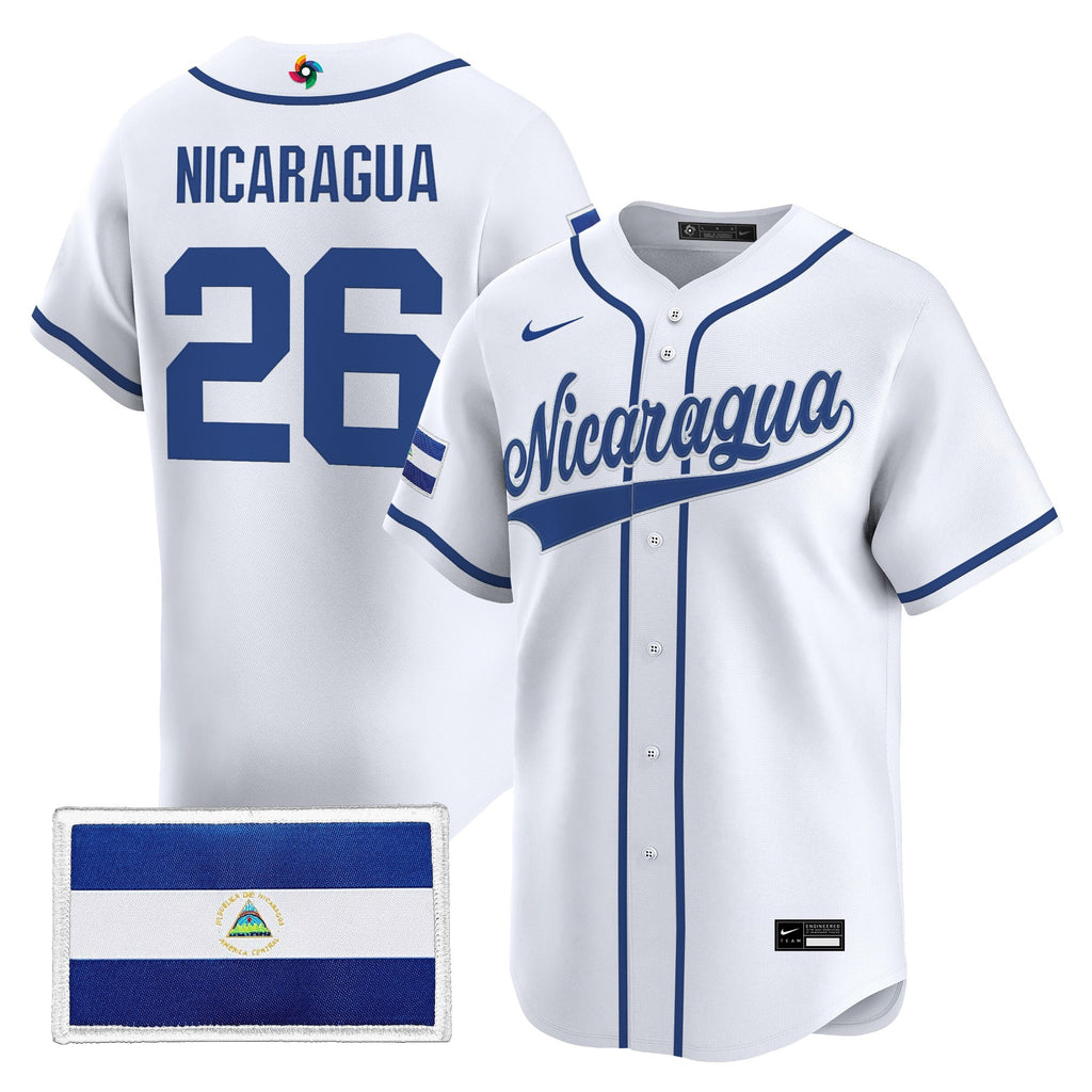 Men's Team Nicaragua 2026 World Baseball Classic Vapor Premier Jersey - All Stitched
