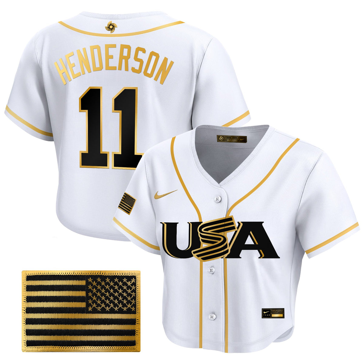 Women's Team USA World Baseball Classic Crop Top Baseball Jersey - All Stitched