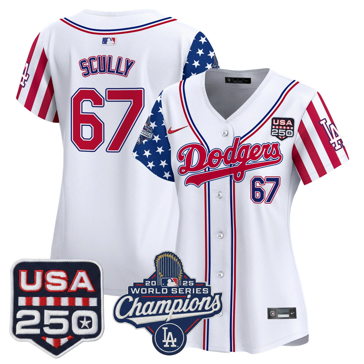 Women's Los Angeles Dodgers "America250 Edition" Vapor Premier Limited Jersey V2 - All Stitched