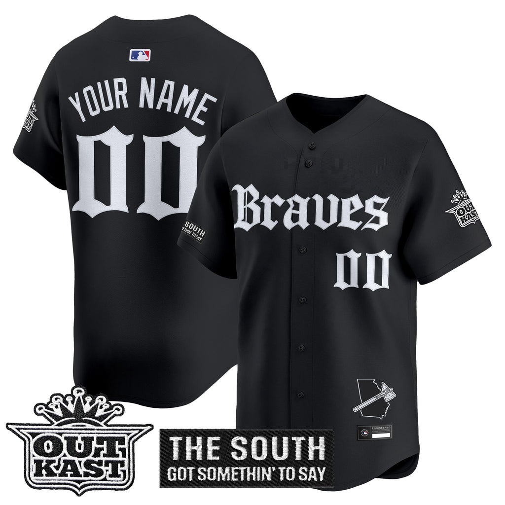 Atlanta Braves 'Gothic South x Outkast Edition' Vapor Premier Limited Custom Jersey V2- All Stitched