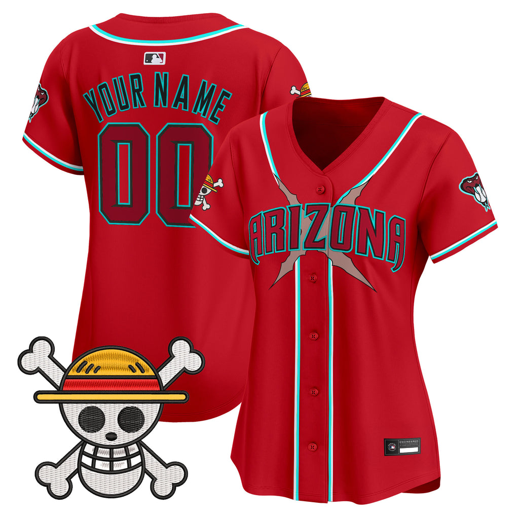 Diamondbacks x One Piece Vapor Premier Limited Custom Jersey - Stitched