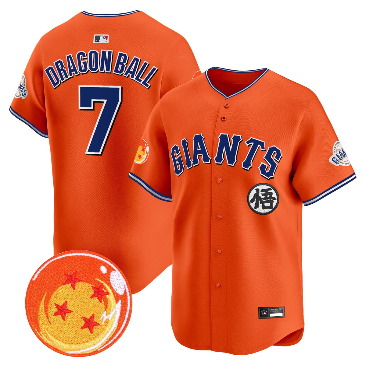 Men's San Francisco Giants x Dragon Ball Vapor Premier Limited Jersey - All Stitched