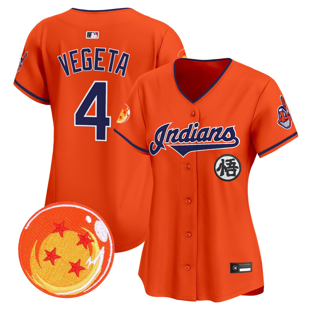 Women's Cleveland Indians x Dragon Ball Vapor Premier Limited Jersey - All Stitched