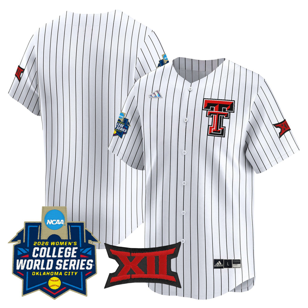 Men's size - Texas Tech Red Raiders Softball 2026 World Series (WCWS) Vapor Premier Limited Jersey - All Stitched